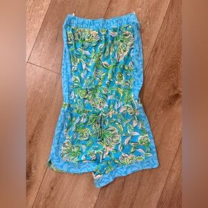 Lilly Pulitzer Blue and Pink Floral Romper